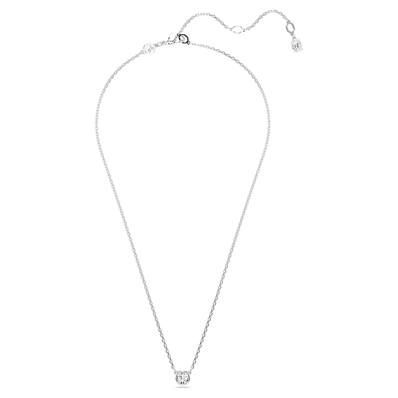Imber pendant, Round cut, White, Rhodium plated by SWAROVSKI