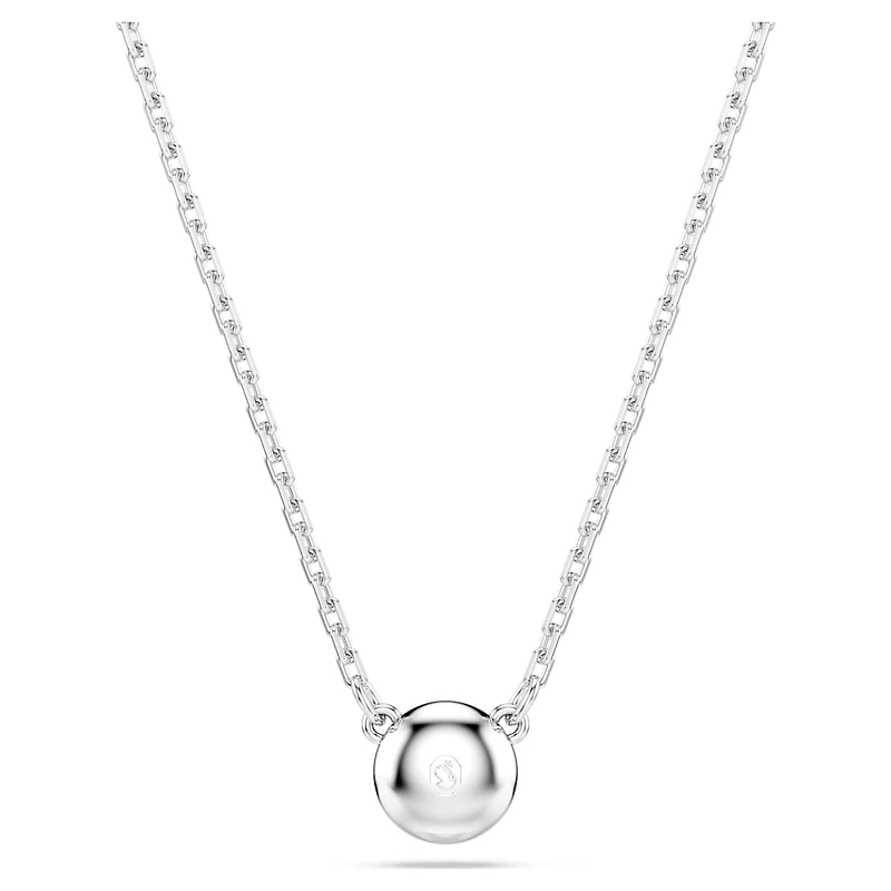 Imber pendant, Round cut, White, Rhodium plated by SWAROVSKI