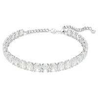 Millenia choker, Octagon cut, White, Rhodium plated by SWAROVSKI