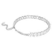 Millenia choker, Octagon cut, White, Rhodium plated by SWAROVSKI