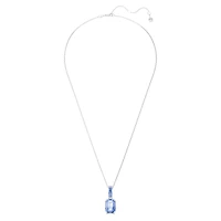 Millenia pendant, Octagon cut, Blue, Rhodium plated by SWAROVSKI