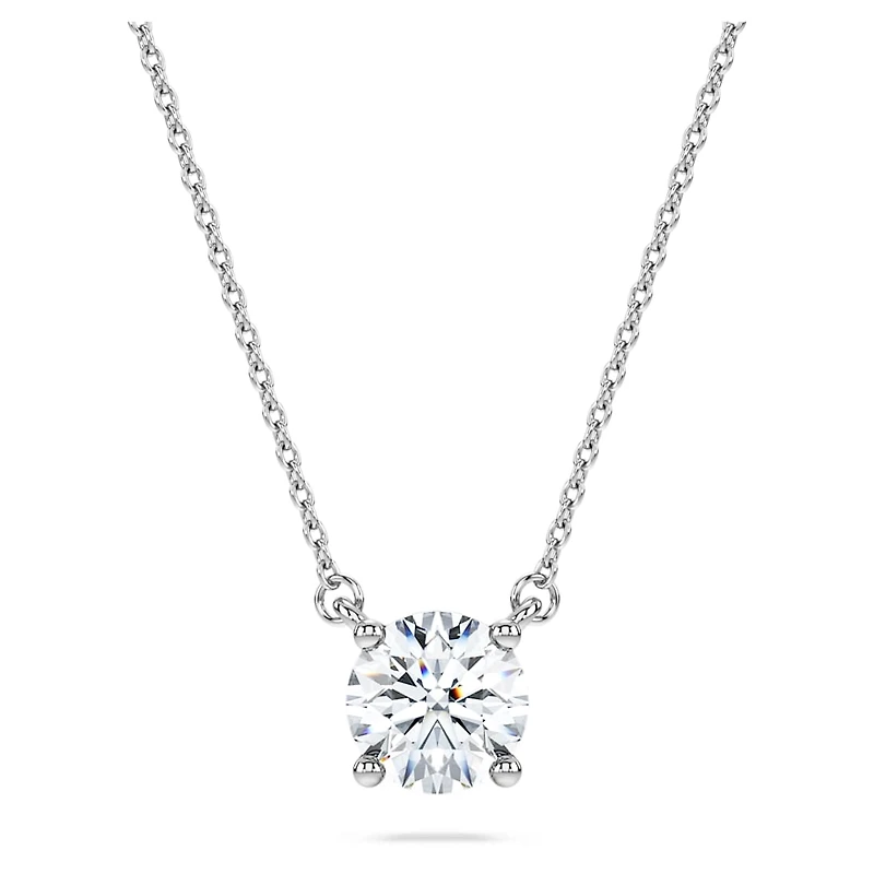 Eternity solitaire pendant, Lab-grown diamonds 1 ct tw, Round shape