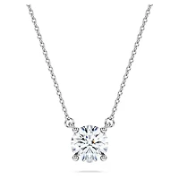 Eternity solitaire pendant, Lab-grown diamonds 1 ct tw, Round shape