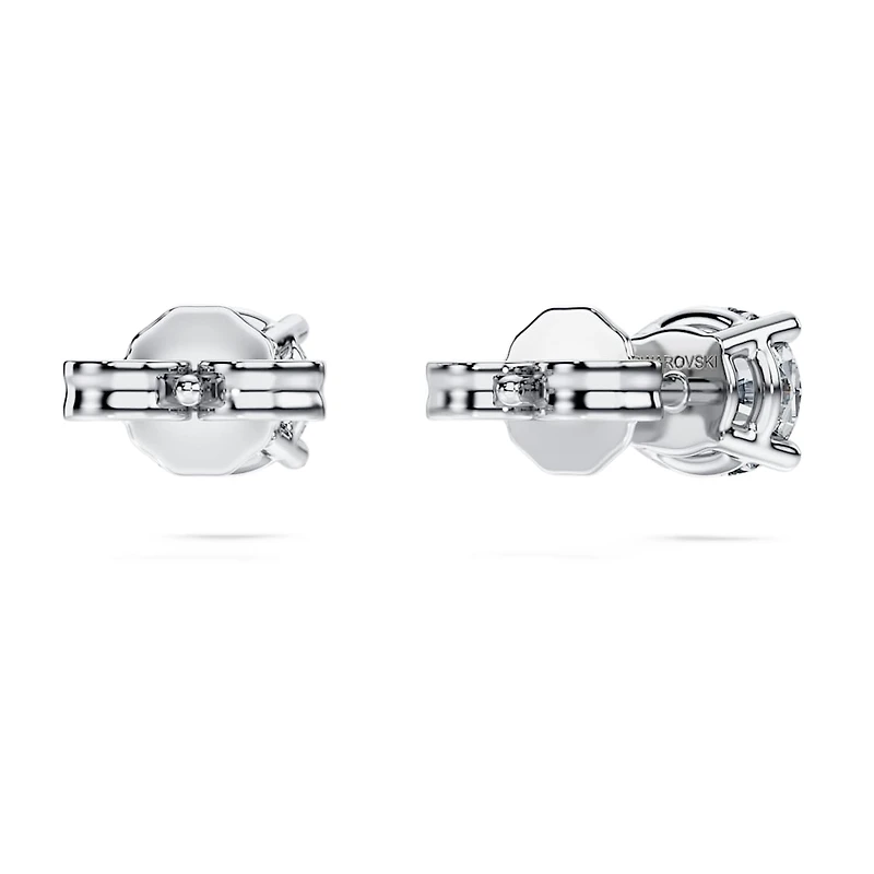 Eternity solitaire stud earrings, Lab-grown diamonds ct tw, Round shape