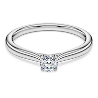 Eternity solitaire ring, Lab-grown diamonds 0.25 ct tw, Round shape, Sterling silver by SWAROVSKI