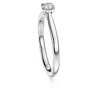 Eternity solitaire ring, Lab-grown diamonds 0.25 ct tw, Round shape, Sterling silver by SWAROVSKI
