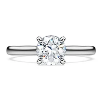Eternity solitaire ring, Lab-grown diamonds 1 ct tw, Round shape, 14K white gold by SWAROVSKI