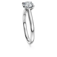 Eternity solitaire ring, Lab-grown diamonds 1 ct tw, Round shape, 14K white gold by SWAROVSKI