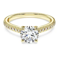 Eternity solitaire ring, Lab-grown diamonds 1.2 ct tw, Round shape, 14K yellow gold by SWAROVSKI