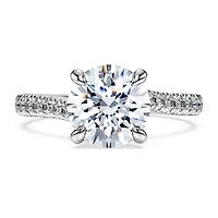 Eternity solitaire ring, Lab-grown diamonds 2.25 ct tw, Round shape, 14K white gold by SWAROVSKI