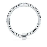 Eternity open band ring, Lab-grown diamonds 0.2 ct tw, Round shape, 14K white gold by SWAROVSKI