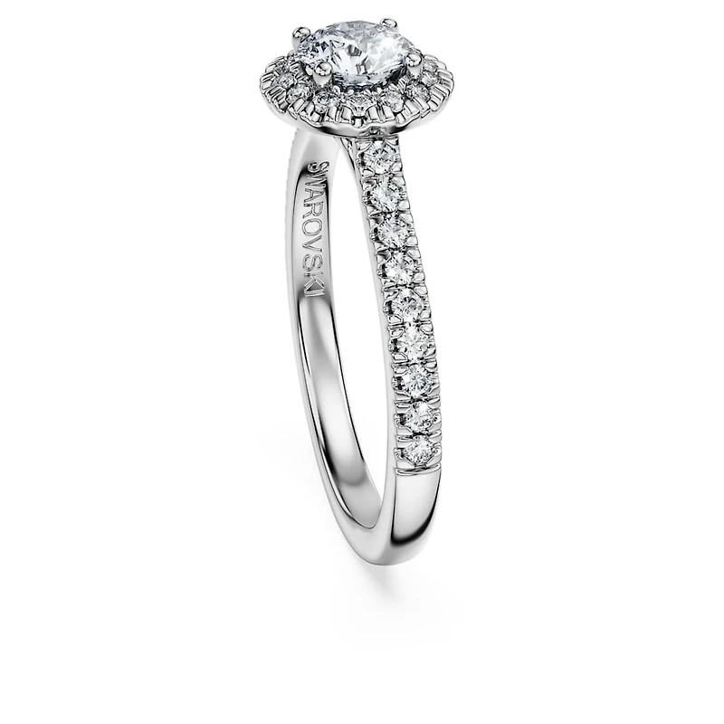 Eternity halo solitaire ring, Lab-grown diamonds ct tw, Round shape
