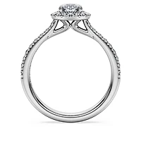 Eternity halo solitaire ring, Lab-grown diamonds 0.8 ct tw, Round shape, 14K white gold by SWAROVSKI