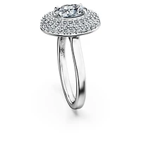 Eternity halo solitaire ring, Lab-grown diamonds 1.5 ct tw, Mixed shapes, 14K white gold by SWAROVSKI