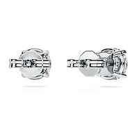 Eternity solitaire stud earrings, Lab-grown diamonds 2 ct tw, Round shape, 14K white gold by SWAROVSKI