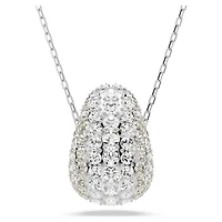 Sublima pendant, Round cut, White, Rhodium plated by SWAROVSKI