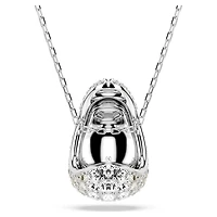 Sublima pendant, Round cut, White, Rhodium plated by SWAROVSKI