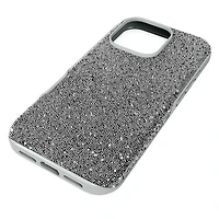 High smartphone case, iPhone® 16 Pro, Silver Tone by SWAROVSKI