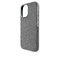 High smartphone case, iPhone® 16, Silver Tone by SWAROVSKI