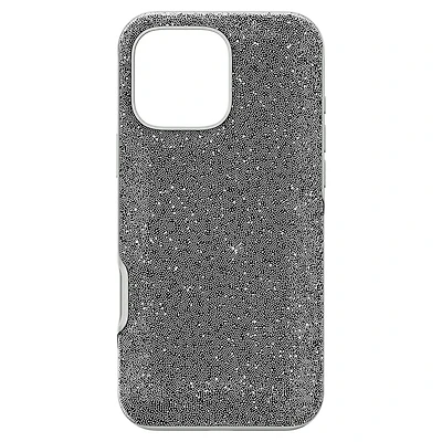 High smartphone case, iPhone® 16 Pro Max, Silver Tone by SWAROVSKI
