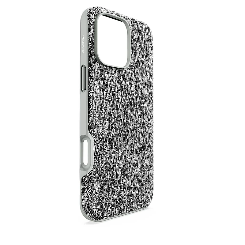 High smartphone case, iPhone® 16 Pro Max, Silver Tone by SWAROVSKI