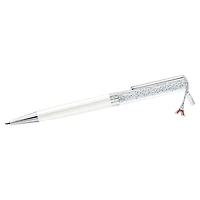 Crystalline ballpoint pen, Eiffel tower, White, Chrome plated by SWAROVSKI