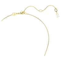Snake pendant, Crystal pearl, Mixed cuts, Year of the Snake, White, Gold-tone plated by SWAROVSKI