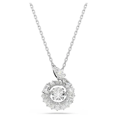 Snake pendant, Mixed cuts, Year of the Snake, White, Rhodium plated by SWAROVSKI