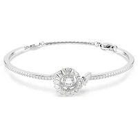 Snake bracelet, Mixed cuts, Year of the Snake, White, Rhodium plated by SWAROVSKI