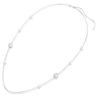 Snake strandage, Crystal pearl, Mixed cuts, Year of the Snake, White, Rhodium plated by SWAROVSKI