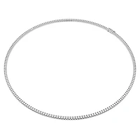 Eternity necklace, Lab-grown diamonds 7 ct tw, Round shape, 14K white gold by SWAROVSKI