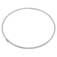 Eternity necklace, Lab-grown diamonds 7 ct tw, Round shape, 14K white gold by SWAROVSKI