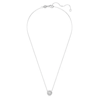 Eternity halo solitaire pendant, Lab-grown diamonds 1 ct tw, Round shape, 14K white gold by SWAROVSKI