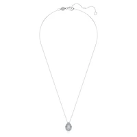 Eternity halo solitaire pendant, Lab-grown diamonds 1 ct tw, Pear shape, 14K white gold by SWAROVSKI