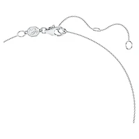 Eternity halo solitaire pendant, Lab-grown diamonds 1 ct tw, Pear shape, 14K white gold by SWAROVSKI