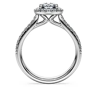 Eternity halo solitaire ring, Lab-grown diamonds ct tw, Round shape