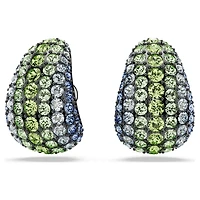 Sublima drop earrings, Round cut, Small, Multicolored, Ruthenium plated by SWAROVSKI