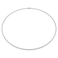 Eternity Tennis necklace, Lab-grown diamonds 3 ct tw, Round shape, 14K white gold by SWAROVSKI