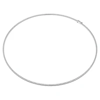 Eternity Tennis necklace, Lab-grown diamonds 3 ct tw, Round shape, 14K white gold by SWAROVSKI