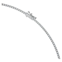 Eternity Tennis necklace, Lab-grown diamonds 3 ct tw, Round shape, 14K white gold by SWAROVSKI