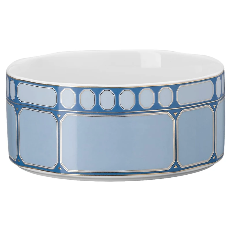Signum cereal bowl, Porcelain, Blue by SWAROVSKI