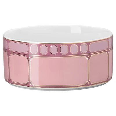 Signum cereal bowl, Porcelain, Pink by SWAROVSKI