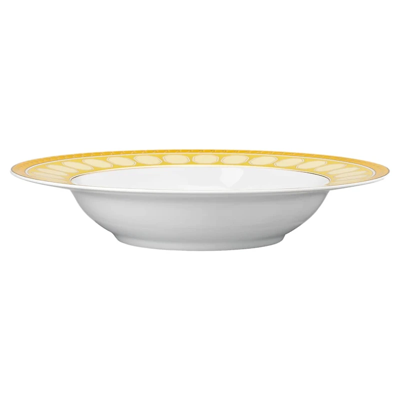 Signum soup plate, Porcelain, Yellow by SWAROVSKI