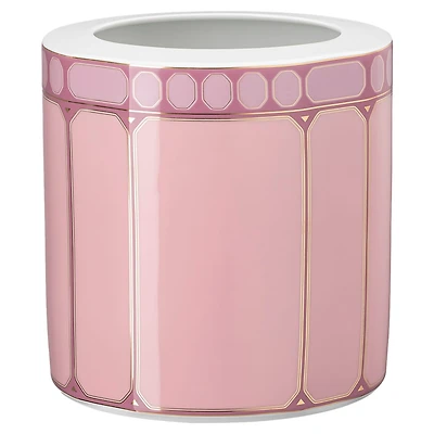 Signum vase, Porcelain, Wide, Pink by SWAROVSKI