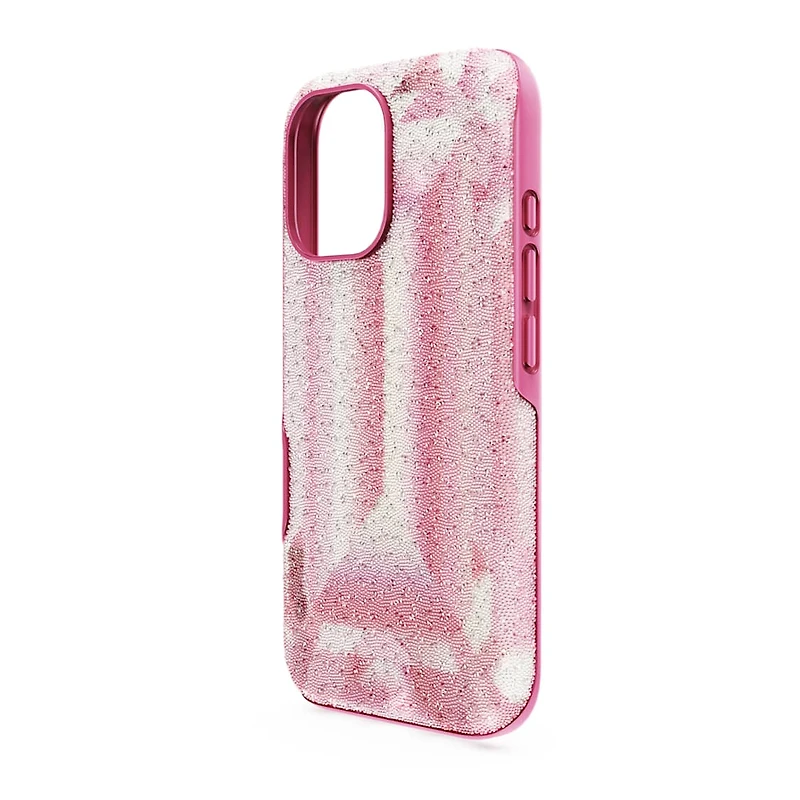 High smartphone case, Crystal print motif, iPhone® 16, Pink by SWAROVSKI