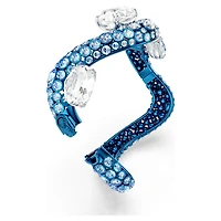 Sublima bangle, Mixed cuts, Blue, Blue finish by SWAROVSKI