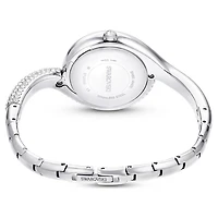 Dextera asymmetric watch, Swiss Made, Metal bracelet, Silver tone, Stainless Steel by SWAROVSKI