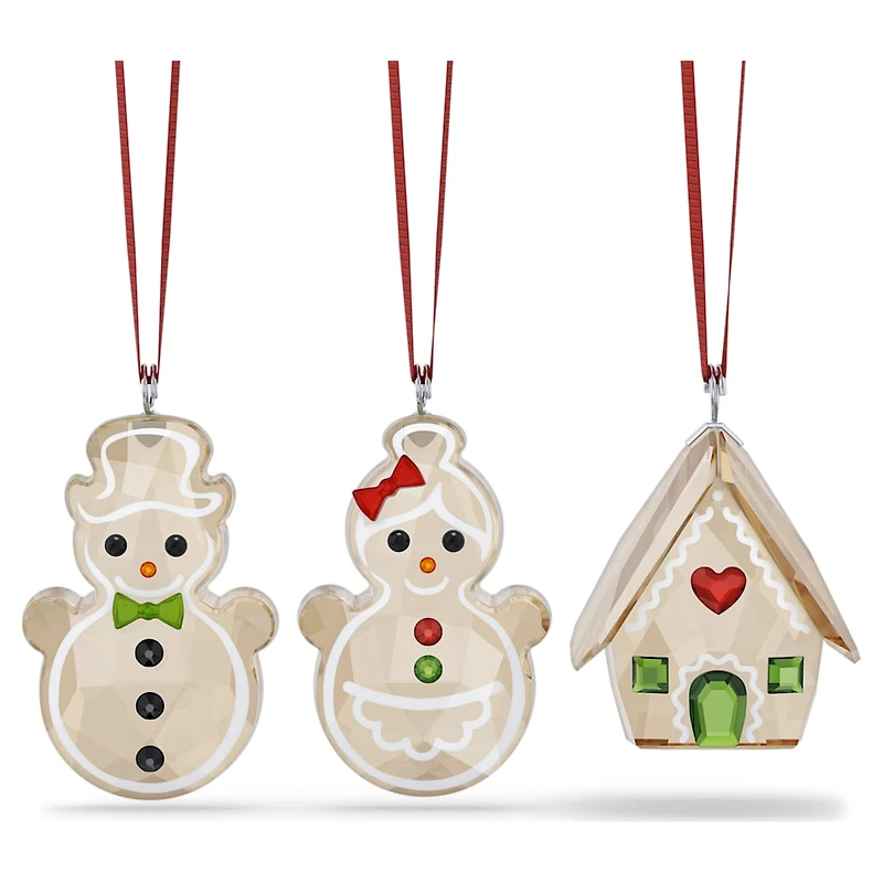 Holiday Cheers Gingerbread Ornament Set by SWAROVSKI