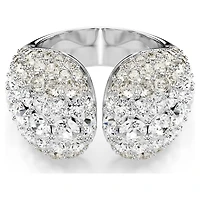 Sublima cocktail ring, Round cut, White, Rhodium plated by SWAROVSKI