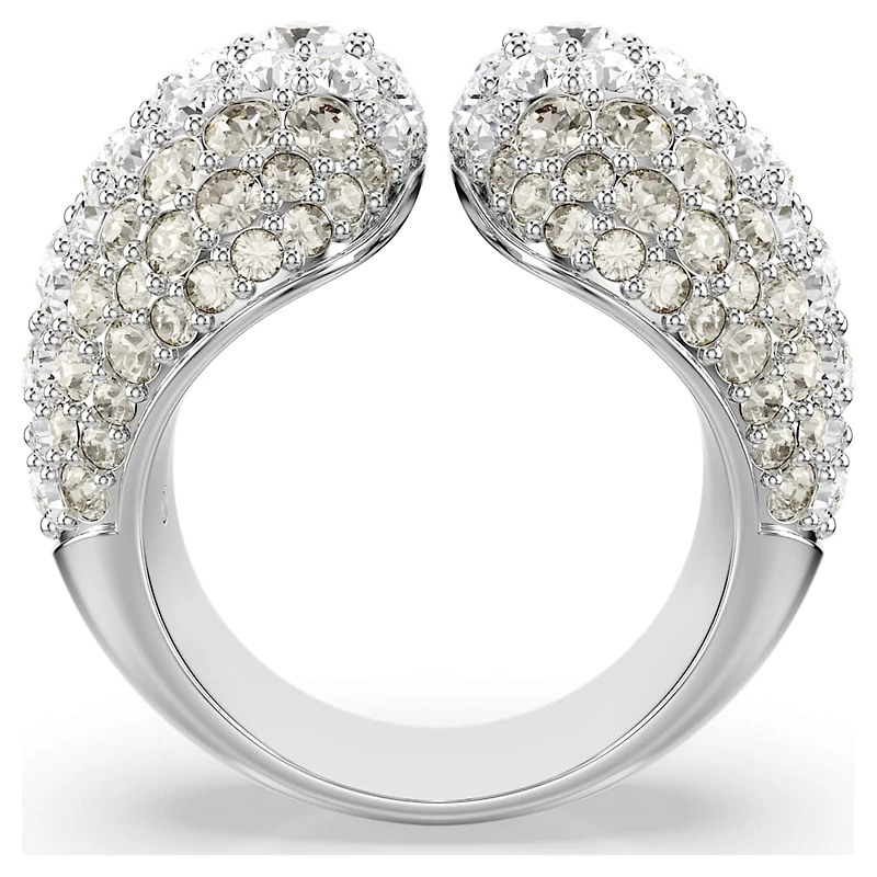 Sublima cocktail ring, Round cut, White, Rhodium plated by SWAROVSKI